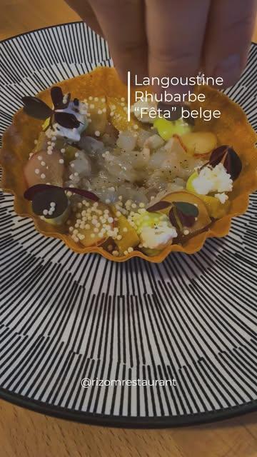 Langoustine/Rhubarbe/« Fêta » belge
Saurez-vous reconnaître les autres ingrédients?
 
📆  Réservation sur :
065 61 38 76
https://rizom.reservation.barestho.com/