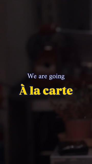 We are very excited to announce our à la carte concept. Coming soon on the 24th of May. Stay tuned.