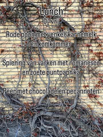 Kom deze week nog genieten.
Volgende week gaan wij even genieten van van onze paas break.

Reserveren kan via 
☎️ 056 22 27 45 
Of 24/7 https://hetvliegendtapijt.be/reserveren/
