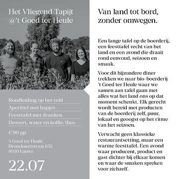 📣Laatste plaatsen📣

Voor ons event @tgoedterheule hebben wij nog 8 plaatsen beschikbaar 😋

Reserveer via:

https://hetvliegendtapijt.be/reserveren/

@felixfrancois_ @desmetnl3