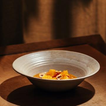 A refreshing dessert with butternut, tangerine, quince and the unparalleled @belgischesaffraan 

#neonrestaurant
#menu