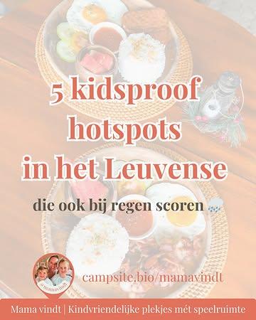 🔥 Weekendplannen nog niet rond? Don’t worry, I got your back. Hier zijn 5 kidsproof hotspots in en rond Leuven die dit weekend je redder in nood zijn. Thank me later 😉

🍴 Noordoever (Leuven) @noordoever 
🍴 Bistro De Borre (Bierbeek) @bistrodeborrebierbeek 
🍴 nICE! (Oud-Heverlee) @nice_roomijs_sorbet @nice_oudheverlee 
🍴 Broekveld (Herent) @broekveld_herent 
🍴 Nuu. Linden (Lubbeek) @nuu.linden 

Of de zon nu meewerkt of je toch in de regen belandt, deze plekken zijn sowieso een hit voor kinderen én ouders.
👉 Sla dit lijstje op en stuur het door naar je weekend-buddy. Zo ben jij degene met de beste tips op zak.

#mamavindt 
#leuvenmetkids 
#kidsproofleuven 
#kindvriendelijkleuven 
#weekendplezier 
#kindvriendelijk 
#binnenplezier 
#familieuitstap