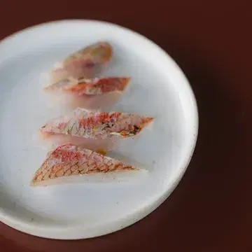 Crudo roodbaars, vanille olie, watergentiaan azijn.

#restaurantgent #duurzamekeuken #lokaal