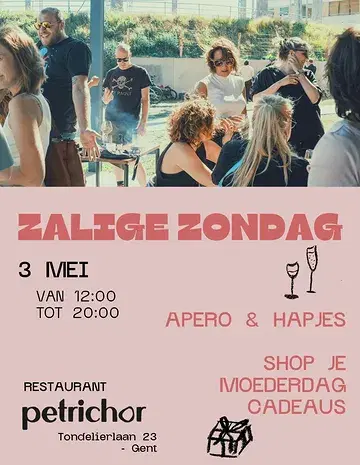 Zalige zondag @ PETRiCHOR

Op zondag 3 mei heten we jullie van harte welkom in ons restaurant. We zetten de flessen drank al fris, voorzien zomerse cocktails & mocktails en enkele hapjes.

We verkopen ook allerlei huisgemaakt lekkers. Cordials om heerlijke mocktails te maken, olie om je gerecht mee af te werken, gearomatiseerde azijnen, confituren, ... Ideaal om cadeau te geven op moederdag, of om gewoon zelf te gebruiken.

Kom mee genieten en zet het alvast in je agenda!

📸 @rossetruffel

#restaurant #gent #puurgent #visitgent #huisgemaakt