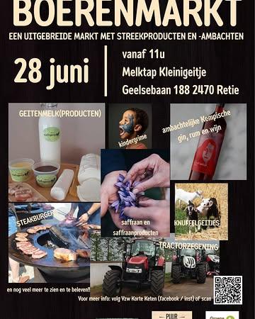 Hallo … morgen staan we op de boerenmarkt Melktap Kleinigeitje in Retie en gaan we NIET in Lommel staan !! 

Dus morgen vanaf 11u heerlijke echte desemse broden 

Welke .. vanalles wat 😉

Tot morgen allemaal