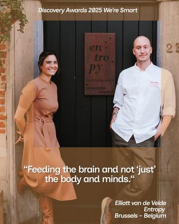 This is @best_vegetables_restaurants Discovery 2025 for Belgium. Entropy in Brussels. 

Meet chef @elliott_vandevelde and @adelinebarras of @entropyrestaurant_brussels. To celebrate we spoke at length for the newsletter of @best_vegetables_restaurants. Their vision goes far beyond nourishing people. Read the full story on www.weresmartworld.com/stories or via the link ‘adressen’ in the bio link in my profile.