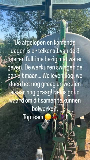 Het is droog 🥵! We missen de regen maar gelukkig hebben we elkaar nog. Boeren hoor je niet alleen te doen! 

🫶🏽 Team Grondig 

#duurzamelandbouw #korteketen #supportlocal #farmlife