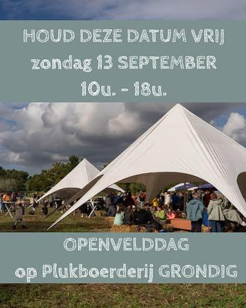 Wie komt er graag eens een kijkje nemen op onze Plukboerderij? Op 13 september, dag van de landbouw, is iedereen welkom! 

Leer de boeren en hun community kennen. 

Tot dan!
Team Grondig 🌱

Pssst … ik vergat het springkasteel nog te vermelden 🙃. 
#supportlocal #korteketen #duurzamelandbouw #ikkenmijnboer #community