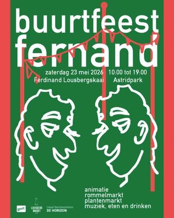 Volgend weekend is het opnieuw zover! Fernand: een feest met en voor de hele buurt. Check hier wat er allemaal te beleven valt. 
De zon zal er zijn, jij ook? 🌞😊