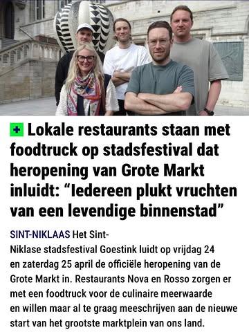 Trots op onze fantastische én lokale foodpartners @novasintniklaas @rosso.9100 @ontdeksintniklaas 💙💛

Tickets op goestinkevents.be 📲