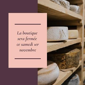 Avis à tous les gourmands : ce samedi 1er novembre, notre boutique sera hantée… par nos fromages en pleine transformation !

Pour Halloween, même nos meules tremblent d’effroi dans les caves.

Pas de panique : nous réapparaîtrons, plus frais que jamais, le mardi 4 novembre.

Merci pour votre compréhension et n’ayez pas peur de revenir goûter nos délices ensorcelés ! 🎃