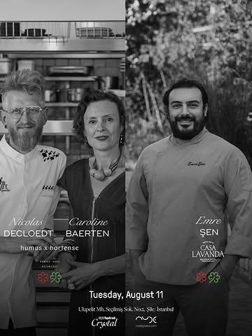 Casa Lavanda is delighted to welcome @humushortense , Belgium's Michelin-starred pioneer of botanical gastronomy.
On Tuesday, August 11, Humus x Hortense, Belgium's Michelin-starred restaurant led by Caroline Baerten and Nicolas Decloedt, joins Casa Lavanda for an exclusive four-hands dinner. Chef Nicolas Decloedt and Chef Emre Şen will present a menu created exclusively for the evening, where Nicolas Decloedt's plant-led cuisine meets Emre Şen's seafood dishes.

Together, they will celebrate a shared philosophy rooted in seasonality, locality, and deep respect for the ingredients that shape their kitchens.

Places are limited for this exclusive four-hands dinner. Secure your seat via the link in our bio.

#CasaLavandaMoments #GuestChefDinner