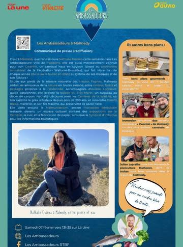 Quoi de mieux en période de Carnaval que de revoir le superbe reportage sur Malmedy et sa région! 😍🖤💛💚

C'est ce samedi 07 février vers 13h55 sur @rtbf & @rtbf.auvio 

Avec la recette de @julienlapraille en prime 😘