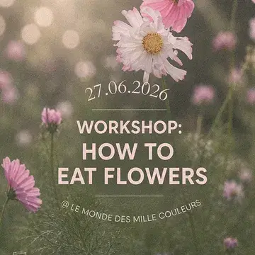 🌿🌸 Journey into the World of Edible Blossoms 🌸🌿

There is so much beauty in every blossom—so much charm, delicacy, and wonder. 
Each flower unique ...

How do we find our way in this mysterious world? 
How do we eat flowers, and what can we combine them with?

Together, we will explore the edible flower gardens of La Monde des Mille Couleurs, discovering the stories, flavors, and beauty hidden within each blossom. During our Flower Atelier workshop, you will learn how to use edible flowers in everyday cooking, from simple garnishes to creative seasonal dishes 

Program
🌸 10:30 – Guided walk through the gardens
🌸 12:00 – Flower Kitchen workshop
🌸 13:30 – Shared flower-inspired lunch

Join us for a day of beauty, flavor, learning, and connection with nature.

Reservations link in bio 
Or via ascomplimentsofnature@gmail.com 

With lots of love,
Aleksandra & Dries
Compliments of Nature 🌿

📍 Zweerdstraat 6, 8900 Ieper