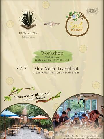 Welcome to @soulkitchengent 🌞🌿
The 7th of July we will make Aloe Vera Travel Kit with Shampoo bar, Day creme & Body lotion. 

Read more on www.fincaloe.eu 

.
.
.
.
.
#visitgent #workshop #aloevera #soulkitchen #handson