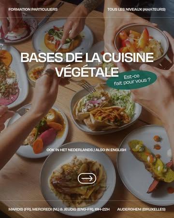 Prêt·e à cuisiner végétal sans stress au quotidien ? 🥗🍃

(Nederlands hieronder / English below)

De nouvelles sessions de notre formation « Bases de la cuisine végétale » commencent dès le 3 février !

Vous vous reconnaissez dans l’une de ces situations ? C’est que notre formation est faite pour vous 🙂‍↕️

En 20 heures réparties sur 6 soirées (mardi FR, mercredi NL ou jeudi ENG-FR, 19h à 22h), apprenez :
🌱 Les techniques de base (découpes, cuissons, sauces, équilibres gustatifs, pâtisserie…)
🍋 Les astuces d’un·e chef·fe pour gagner du temps
🥑 Comment composer des assiettes saines, gourmandes et équilibrées

Accessible à tous niveaux amateurs, sans prérequis.

Inscriptions sur notre site [lien en bio].

______________________________________________________

Klaar om elke dag stressvrij plantaardige maaltijden te koken? 🥗🍃

Nieuwe sessies van onze cursus "Basisprincipes Plantaardig Koken" starten op 3 februari!

Herken je jezelf in een van deze situaties? Dan is onze cursus iets voor jou! 🙂‍↕️

In 20 uur, verdeeld over 6 avonden (dinsdag FR, woensdag NL of donderdag ENG-FR, 19:00 tot 22:00 uur), leer je:
🌱 Basistechnieken (snijden, koken, sauzen, smaakbalans, bakken…)
🍋 Tips van een chef-kok om tijd te besparen
🥑 Hoe je gezonde, heerlijke en evenwichtige gerechten maakt

Geschikt voor alle niveaus, geen voorkennis vereist.

Schrijf je in via onze website [link in bio].

______________________________________________________

Ready to cook stress-free plant-based meals every day? 🥗🍃

New sessions of our "Plant-Based Cooking Basics" course start on February 3rd!

Do you recognize yourself in any of these situations? Then our course is for you! 🙂‍↕️

In 20 hours spread over 6 evenings (Tuesday FR, Wednesday NL, or Thursday ENG-FR, 7 pm to 10 pm), learn:
🌱 Basic techniques (cutting, cooking, sauces, flavor balance, baking…)
🍋 A chef's tips for saving time
🥑 How to create healthy, delicious, and balanced dishes

Accessible to all levels, no prior experience required.

Reg