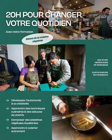 20h pour transformer votre cuisine au quotidien 🏠💚

[Nederlands hieronder / English below]

Avec notre formation, vous maîtriserez :

→ Les bases techniques (cuissons, assaisonnements, organisation)
→ Des astuces de chef·fe pour gagner du temps et éviter le gaspillage
→ Comment construire une assiette saine, gourmande et équilibrée.

Apprenez à végétaliser vos assiettes et à simplifier votre quotidien en cuisine.

Bref, une formation pour ne plus jamais manquer d’idées à chaque repas.

🍴6 seances pratiques (mardi FR, mercredi NL, jeudi ENG-FR)
🕖 19h — 22h • Auderghem

Ça commence dès le 3 février !

Inscriptions sur notre site [lien en bio]

───────────────────────────────

20 uur om je dagelijkse keuken te transformeren 🏠💚

Met onze training leer je:

→ De technische basisprincipes (kookmethoden, kruiden, organisatie)
→ Tips van de chef om tijd te besparen en verspilling te voorkomen
→ Hoe je een gezonde, heerlijke en evenwichtige maaltijd samenstelt.

Leer hoe je meer plantaardige opties aan je gerechten toevoegt en je dagelijkse kookroutine vereenvoudigt.
Kortom, een training waarmee je altijd inspiratie hebt voor elke maaltijd.

🍴6 praktijksessies (dinsdag FR, woensdag NL, donderdag ENG-FR)
🕖 19u — 22u • Auderghem

Start op 3 februari!

Inschrijvingen op onze site [link in bio]

───────────────────────────────

20h to transform your daily cooking 🏠💚

With our training, you will master:

→ The technical basics (cooking methods, seasoning, organization)
→ Chef's tips to save time and avoid waste
→ How to create a healthy, delicious, and balanced meal.

Learn to add more plant-based options to your dishes and simplify your daily cooking routine.

In short, training to ensure you'll never run out of ideas for every meal.

🍴6 practical sessions (Tuesday FR, Wednesday NL, Thursday ENG-FR)
🕖 7pm — 10pm • Auderghem

Kicks off February 3rd!

Sign up on our website [link in bio]

#cuisinevégétale #formationcuisine  #plantaardigkoken #plantbasedcooking#cookingtraining