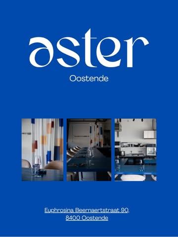 Welcome at our pop-up restaurant. Bookings & information: aster.brussels