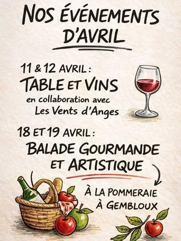 Les événements d’avril à Hors-Champs🌸🌱

Le printemps arrive… et avec lui nos premiers rendez-vous gourmands de la saison. Deux week-ends pour se retrouver, découvrir et profiter.

🍷 11 & 12 avril — Table & Vins
Hors-Champs reçoit @__lesventsdanges pour un week-end de dégustation avec des vignerons soigneusement sélectionnés.
Parcours de dégustations mets & vins imaginé par le chef Stefan Jacobs, street food et brunch du vigneron le dimanche.

🍏🎨 18 & 19 avril — Balade gourmande et artistique
À la @lapommeraiegembloux, partez pour une promenade familiale dans les vergers à la rencontre d’artistes de la région.
Au fil du parcours : planches apéritives, street food et pique-nique gourmand le dimanche signé Hors-Champs.

ℹ️ Toutes les informations et réservations en bio