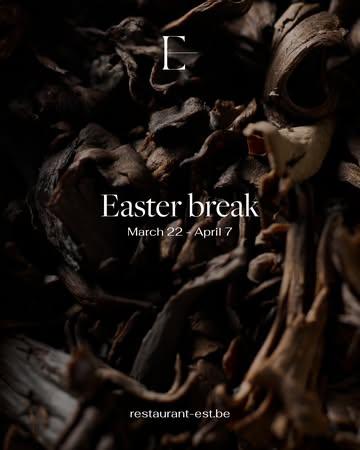 Paasverlof voor ons team, nieuwe culinaire inspiratie voor u. 

Wij zijn gesloten van 22 maart t.e.m. 7 april. Vanaf 8 april verwelkomen wij u graag opnieuw bij ons aan tafel.

#est #finedining #gastronomisch #gaultmillau #leuven #tablefever
