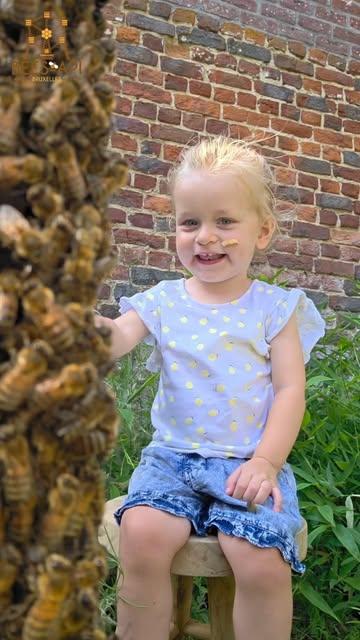 Aucun mot.
Juste le bourdonnement de milliers d’abeilles…
Et la voix de Naïla, 2 ans et demi, en paix au milieu d’elles. 🐝
La nature parle toujours à ceux qui savent l’écouter. 💛

#abeilles #apiculture #beekeeping #beesapi #bruxelles #harmonie #confiance #honeybees #belgique